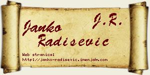 Janko Radišević vizit kartica